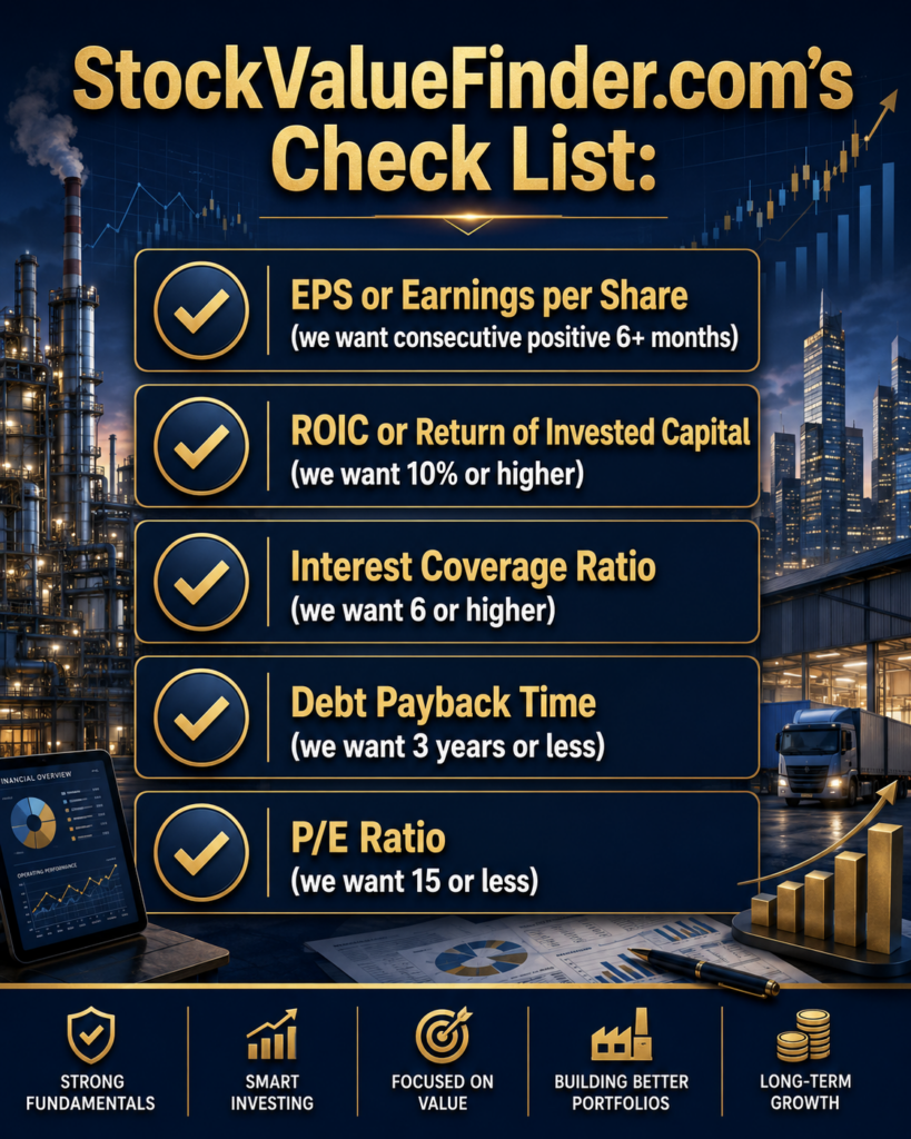 Rose Han's stock buying checklist